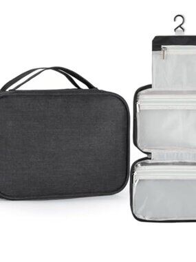 Waterproof Hanging Travel Toiletry Bag Foldable Shower Organizer